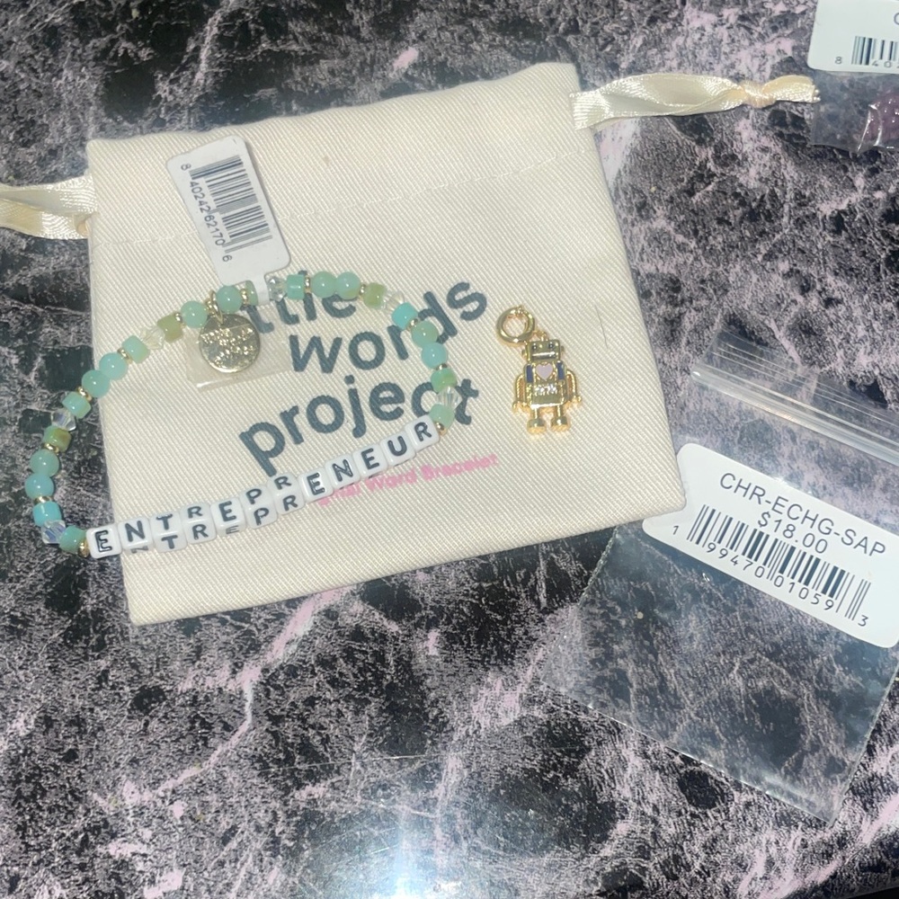 Little words project charm bracelet